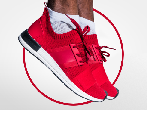 Running shoes athlete's foot clearance